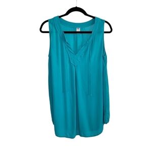 Old Navy Maternity Sleeveless Lightweight Rayon Blouse Women's Size M Teal Blue